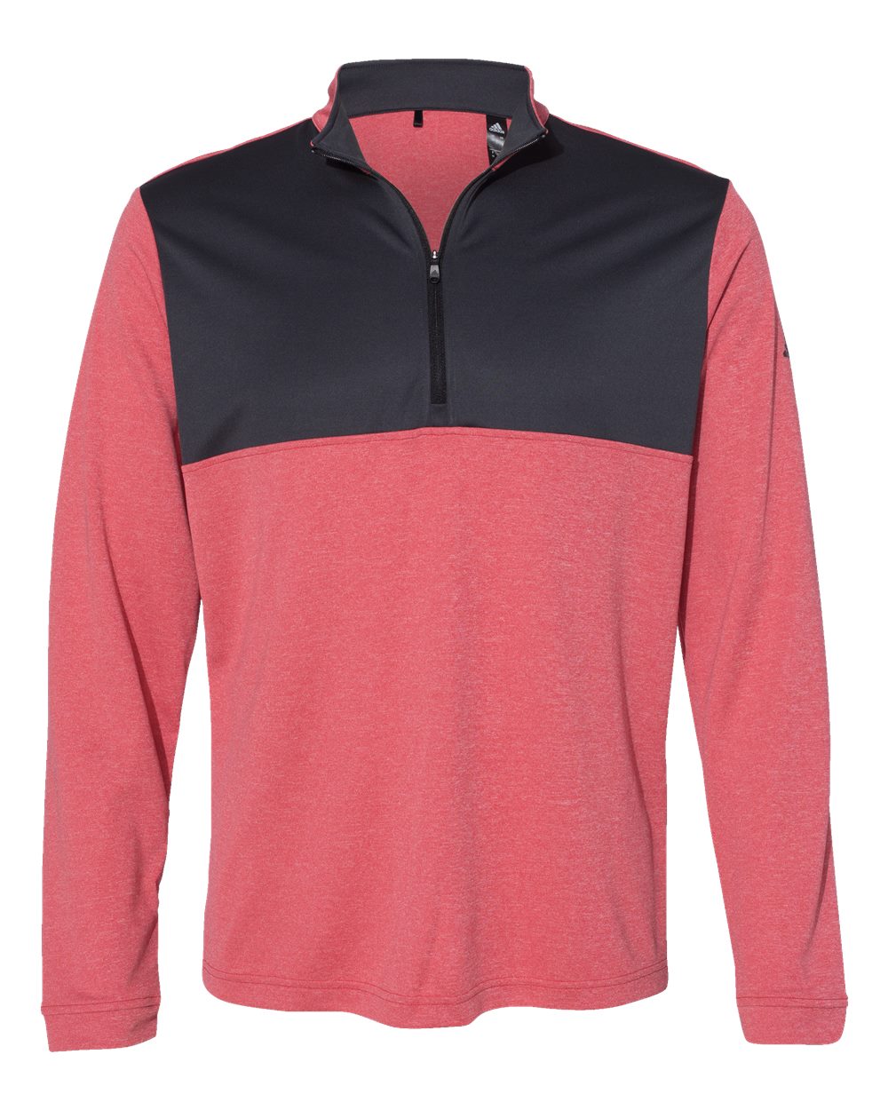 Adidas Lightweight Quarter-Zip Pullover - A280 Power Red Heather- Carbon