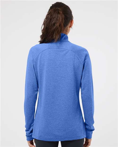 Adidas Women's Lightweight Quarter-Zip Pullover - A281 Collegiate Royal Heather- Carbon