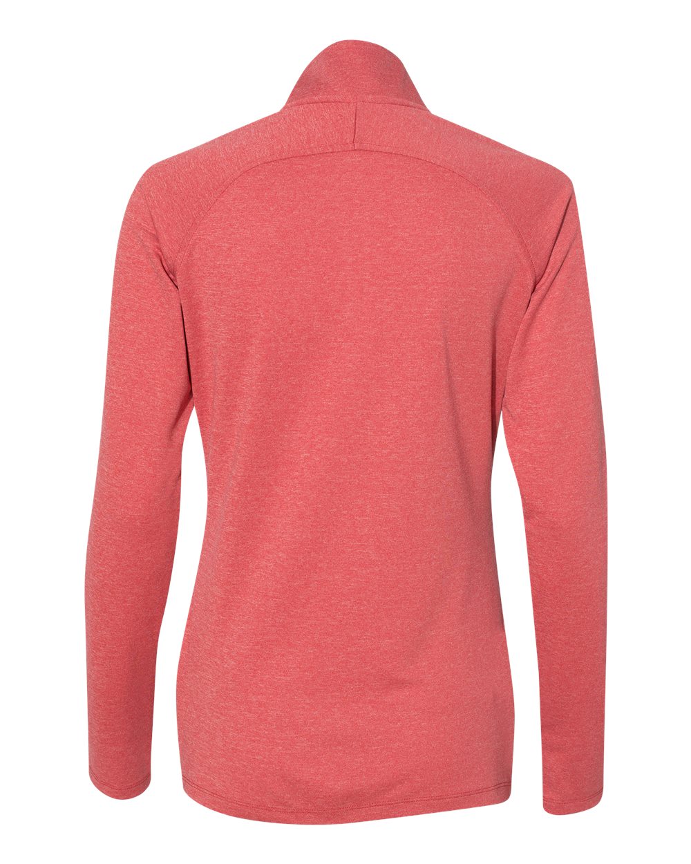 Adidas Women's Lightweight Quarter-Zip Pullover - A281 Power Red Heather- Carbon