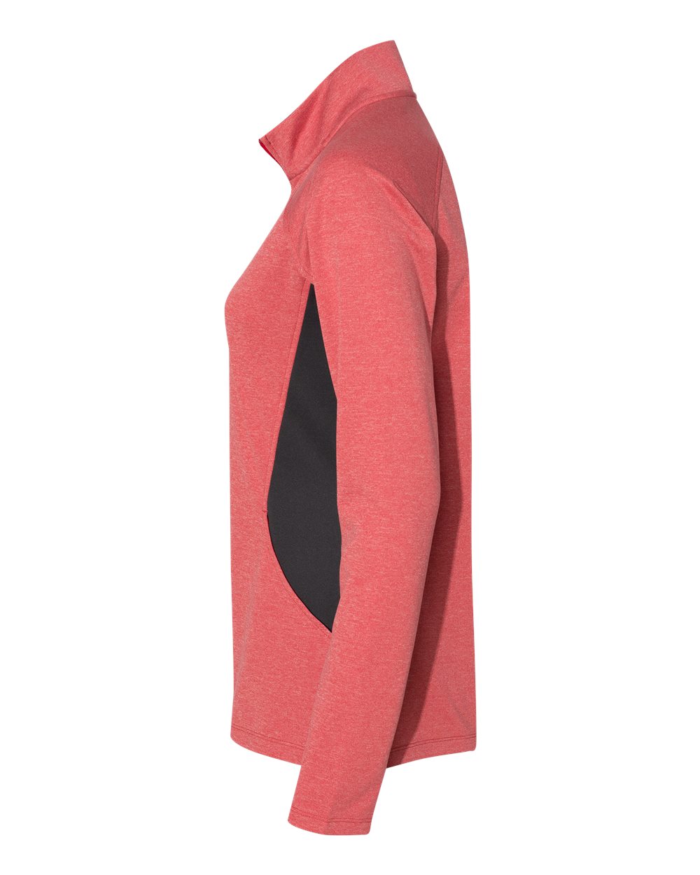 Adidas Women's Lightweight Quarter-Zip Pullover - A281 Power Red Heather- Carbon
