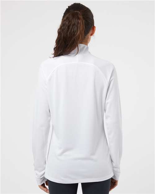 Adidas Women's Lightweight Quarter-Zip Pullover - A281 White- Carbon