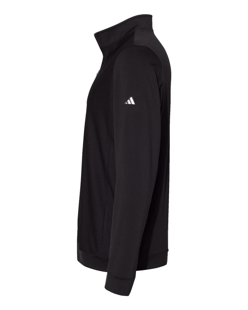 Adidas Men's Textured Quarter-Zip Pullover - A295 Black