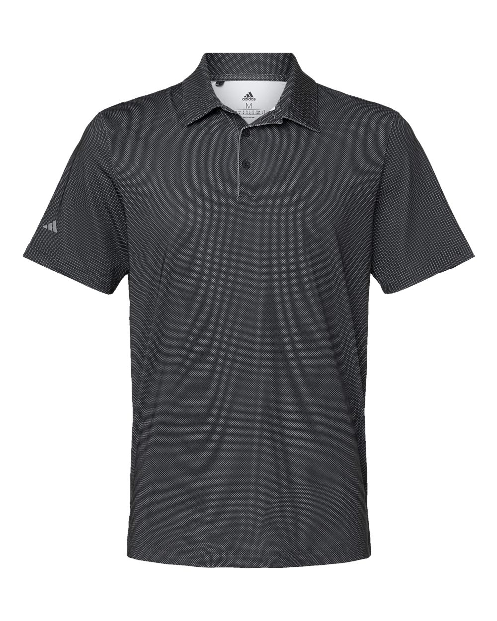 Adidas Men's Ultimate365 Diamond Dot Print Polo - A498 Black- White- Grey Three