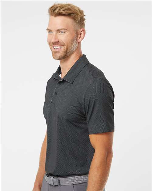 Adidas Men's Ultimate365 Diamond Dot Print Polo - A498 Black- White- Grey Three