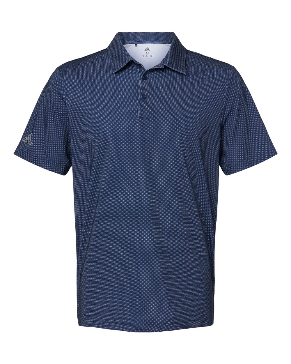Adidas Men's Ultimate365 Diamond Dot Print Polo - A498 Navy Blue- White- Grey Three
