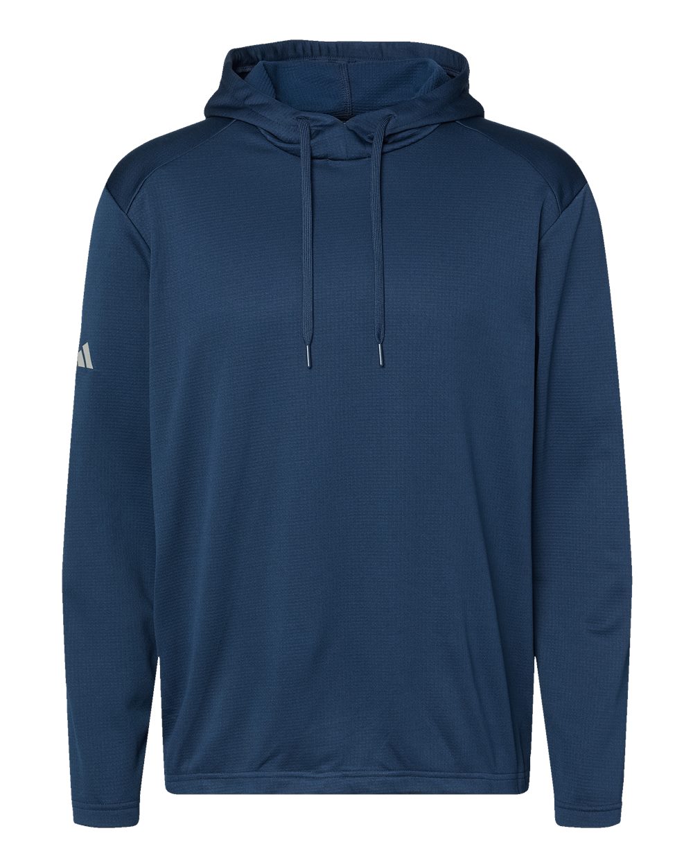 Adidas Men's Textured Mixed Media Midweight Hooded Sweatshirt - A530 Collegiate Navy