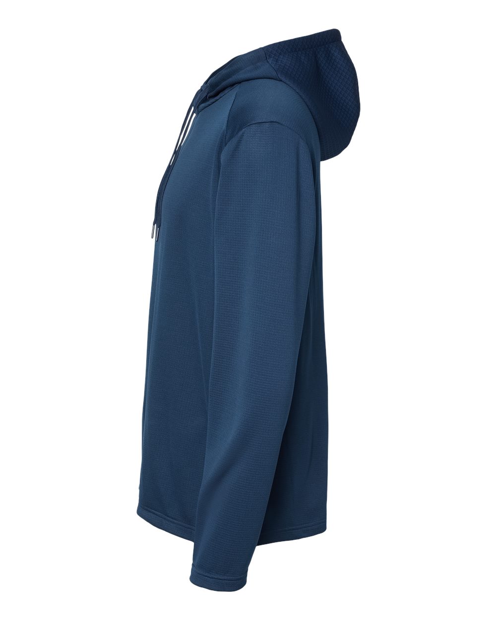 Adidas Men's Textured Mixed Media Midweight Hooded Sweatshirt - A530 Collegiate Navy