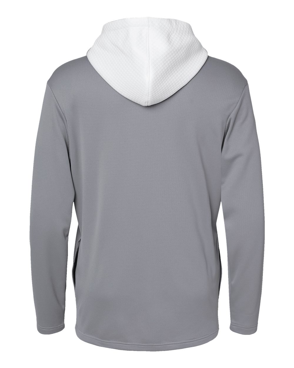 Adidas Men's Textured Mixed Media Midweight Hooded Sweatshirt - A530 Grey Three