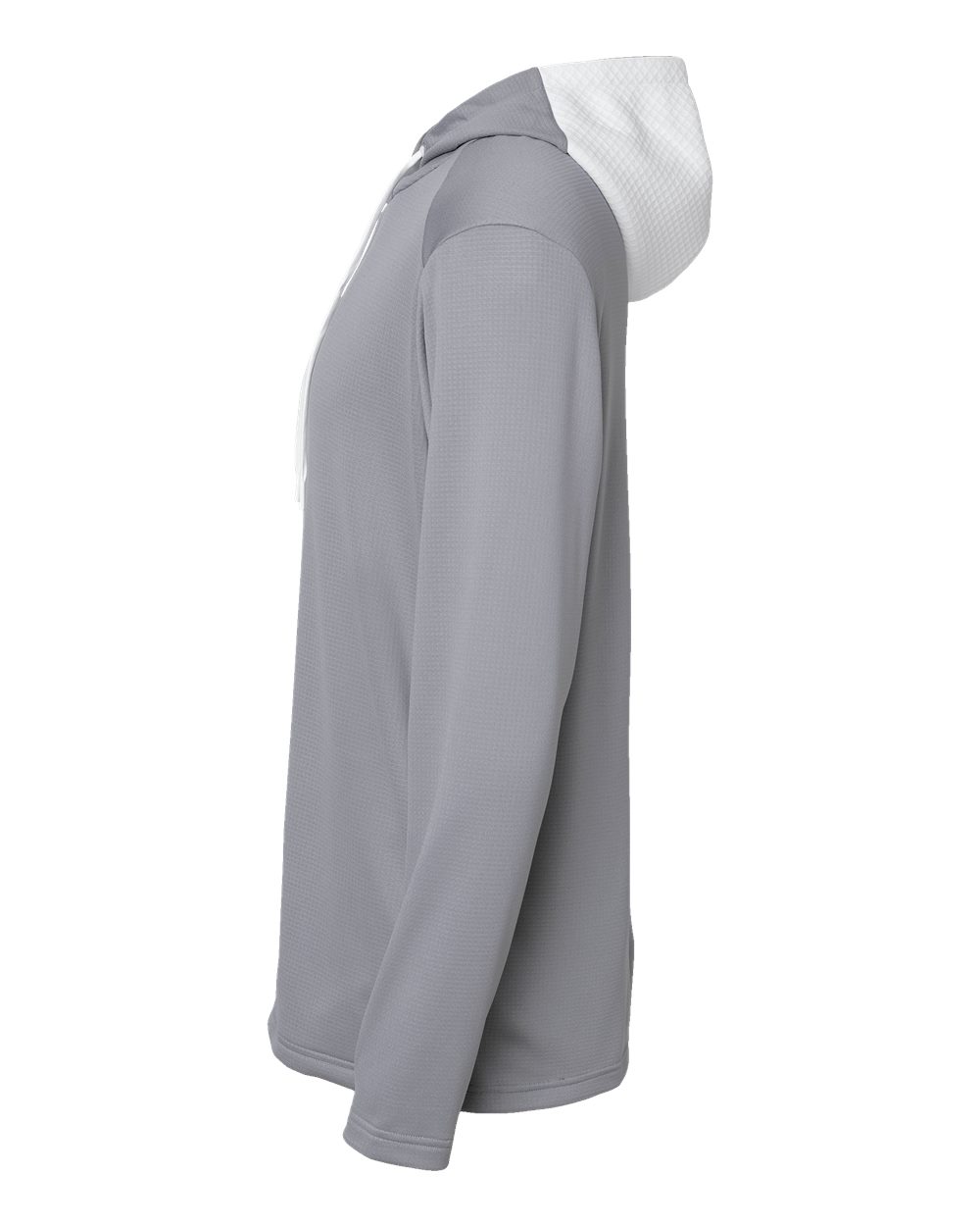 Adidas Men's Textured Mixed Media Midweight Hooded Sweatshirt - A530 Grey Three