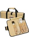Ensemble BBQ Bambou Roll Up 5 pièces - BBQ28 Yellow