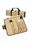 Ensemble BBQ Bambou Roll Up 5 pièces - BBQ28 Yellow