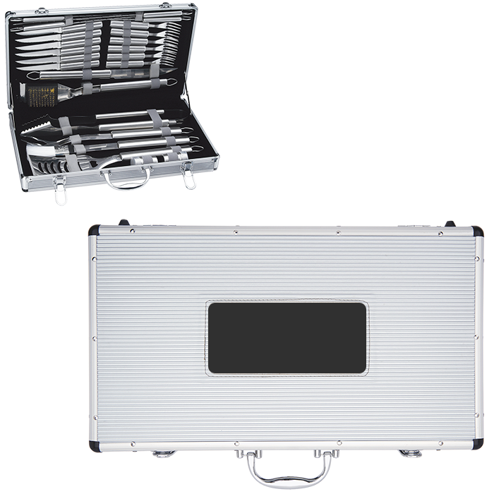 Ensemble de BBQ De Luxe 24 pièces - BBQ4 Silver