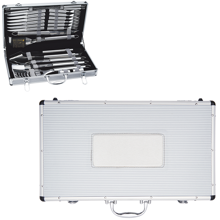 Ensemble de BBQ De Luxe 24 pièces - BBQ4 Silver