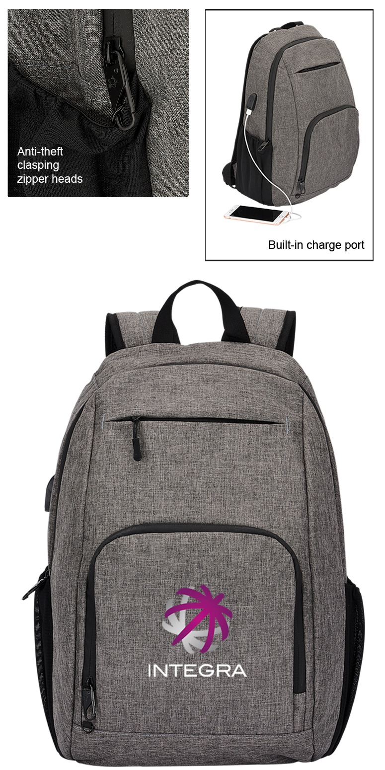Sac à dos pour ordinateur portable antivol - BG354 Gray