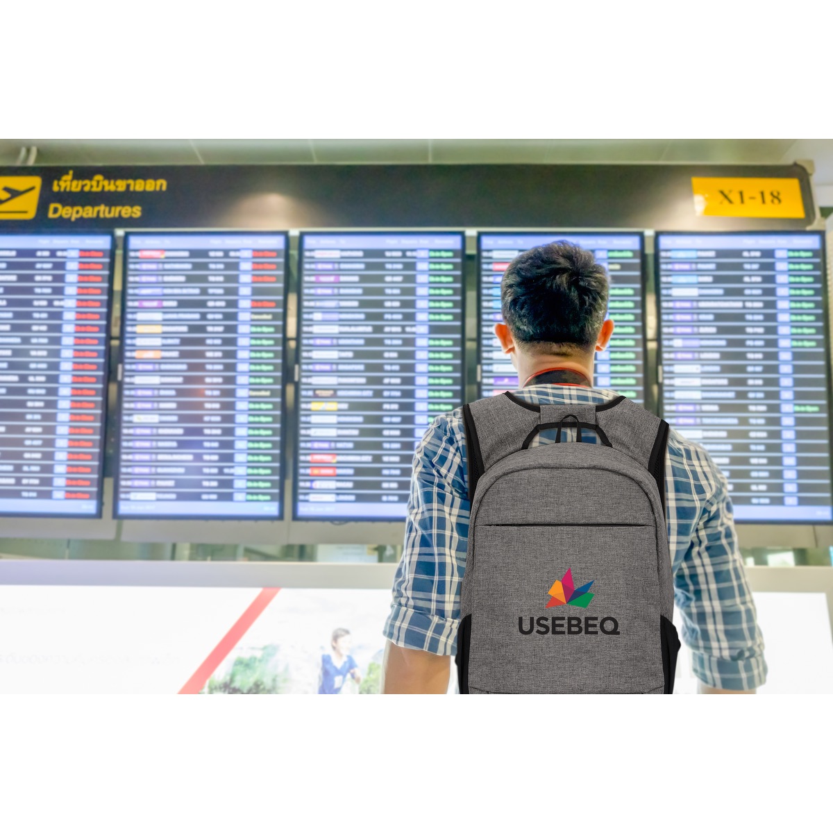 Sac à dos pour ordinateur portable antivol Midtown - BG355 Gray