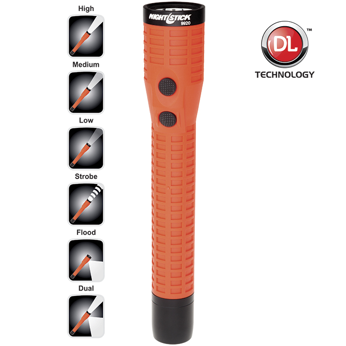 Nightstick / Bayco Lampe de poche en polymère Nightstick® Dual-Light™ - BYC11 Orange