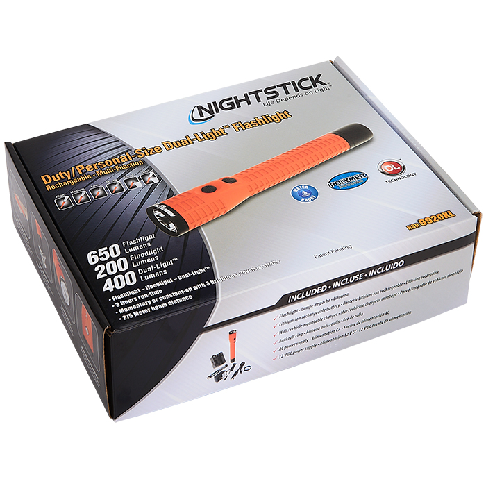 Nightstick / Bayco Lampe de poche en polymère Nightstick® Dual-Light™ - BYC11 Orange