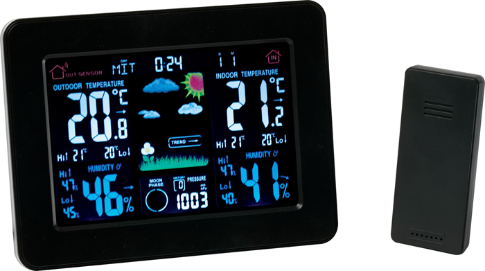 Station météo intérieure/extérieure Habitat - DC33 Black