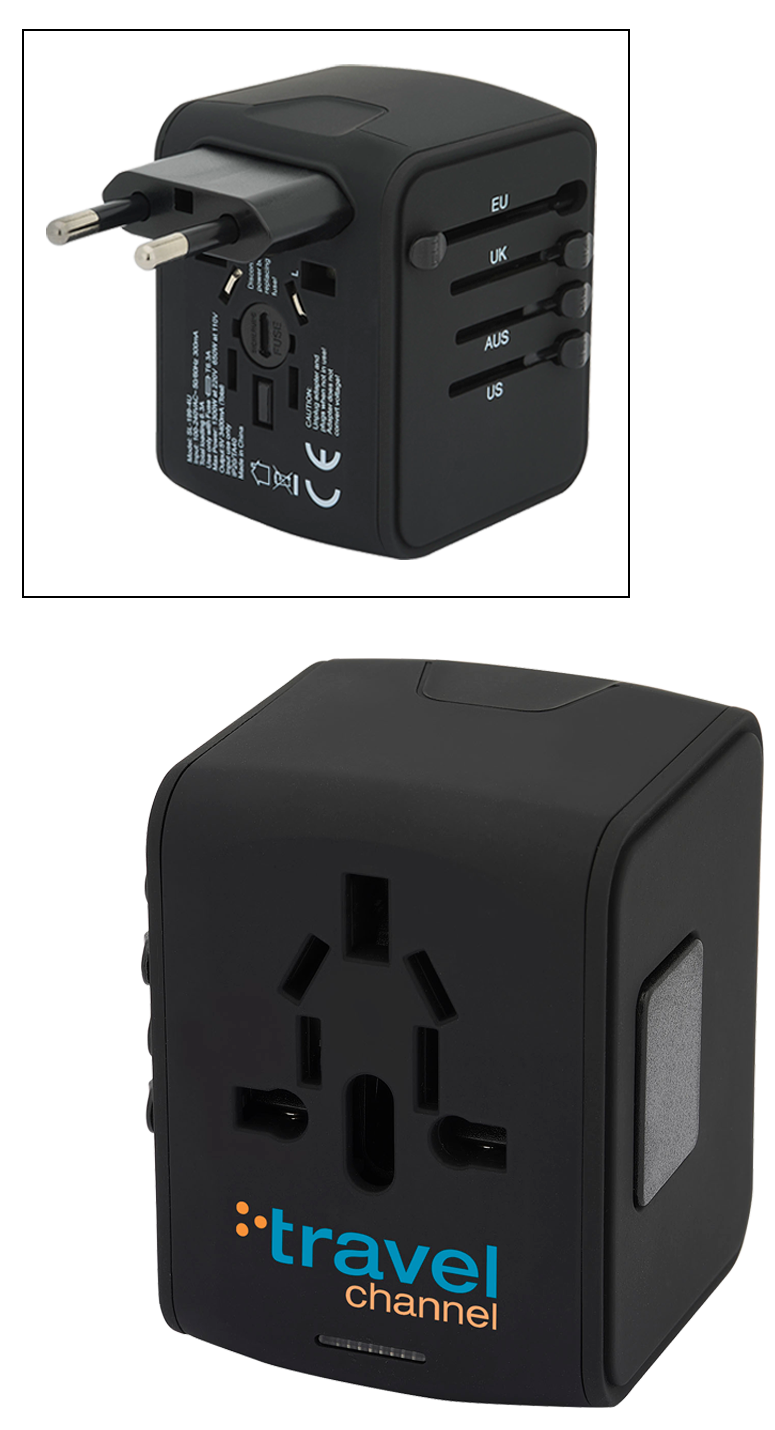 Adaptateur de voyage à 4 ports USB - EL165 Black