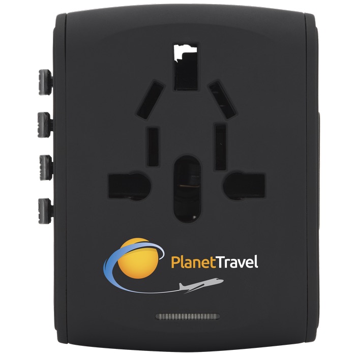 Adaptateur de voyage à 4 ports USB - EL165 Black