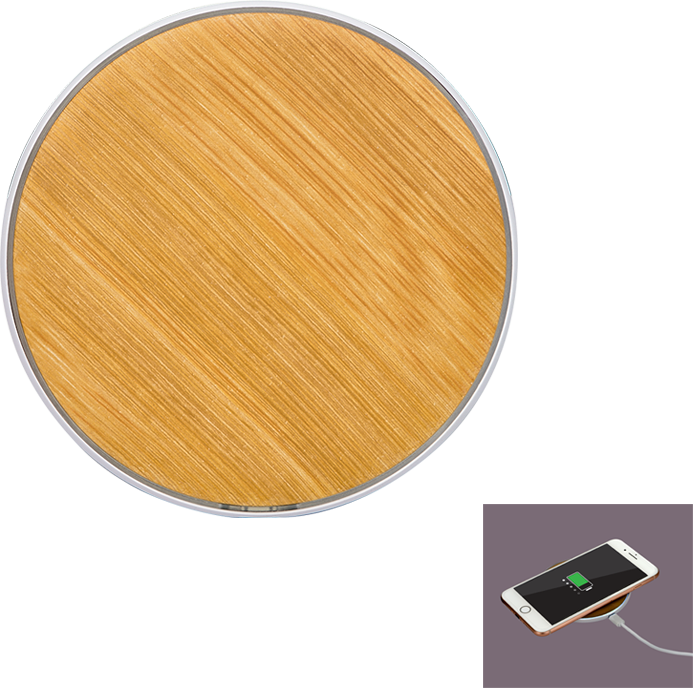 Chargeur sans fil à motifs de bambous - EL167 White