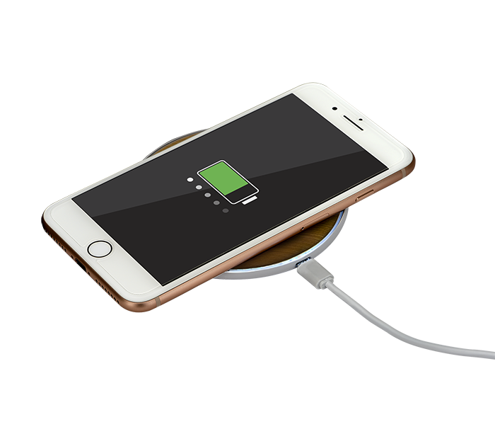 Chargeur sans fil à motifs de bambous - EL167 White