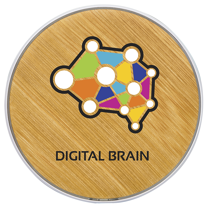 Chargeur sans fil à motifs de bambous - EL167 White