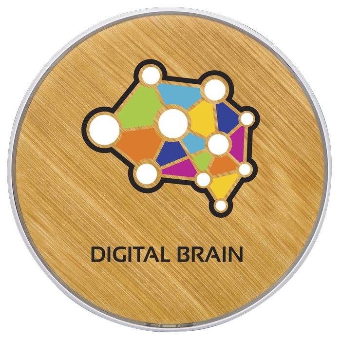 Chargeur sans fil à motifs de bambous - EL167 White