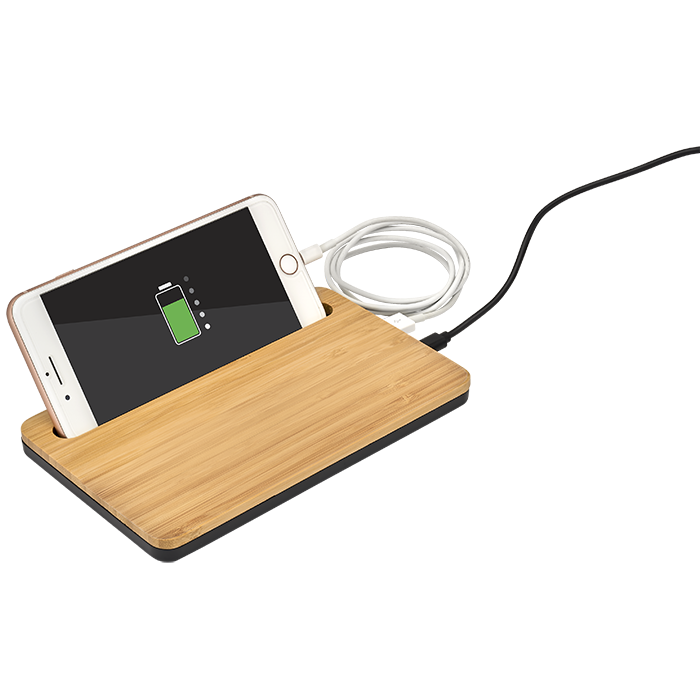 Chargeur sans fil de bureau 5W bambou - EL183 Bamboo