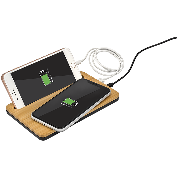 Chargeur sans fil de bureau 5W bambou - EL183 Bamboo