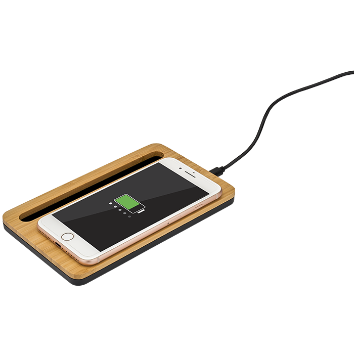Chargeur sans fil de bureau 5W bambou - EL183 Bamboo