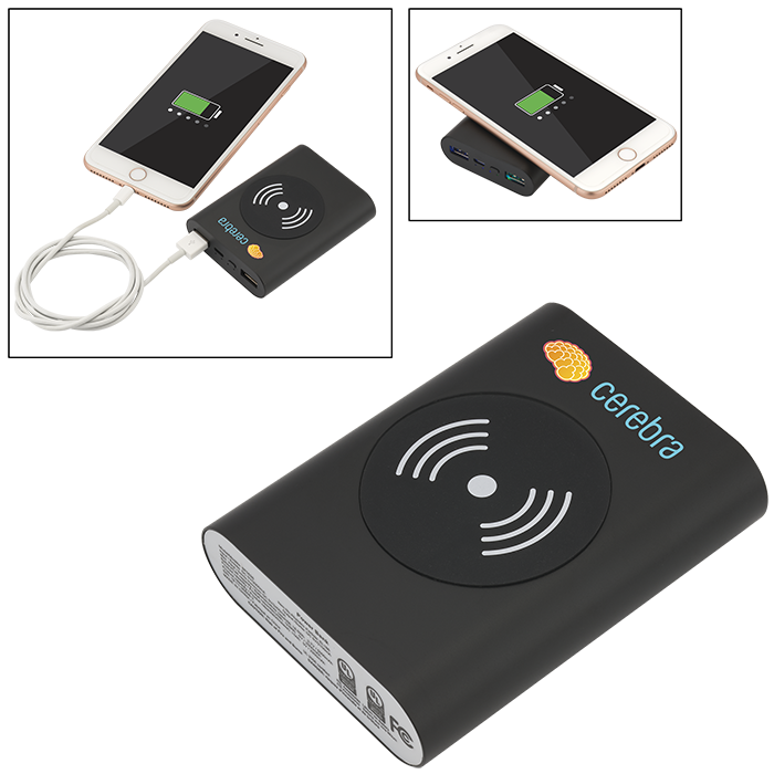 Chargeur sans fil certifié UL à 3-voies - 5000 mAh - EL186 Black