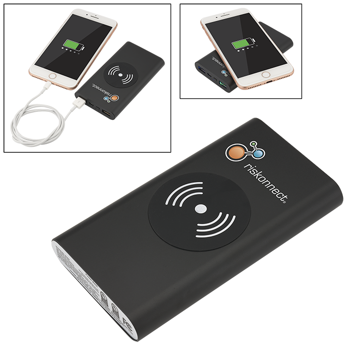 Chargeur certifié UL sans fil à 3-voies 10,000mAh - EL188 Black