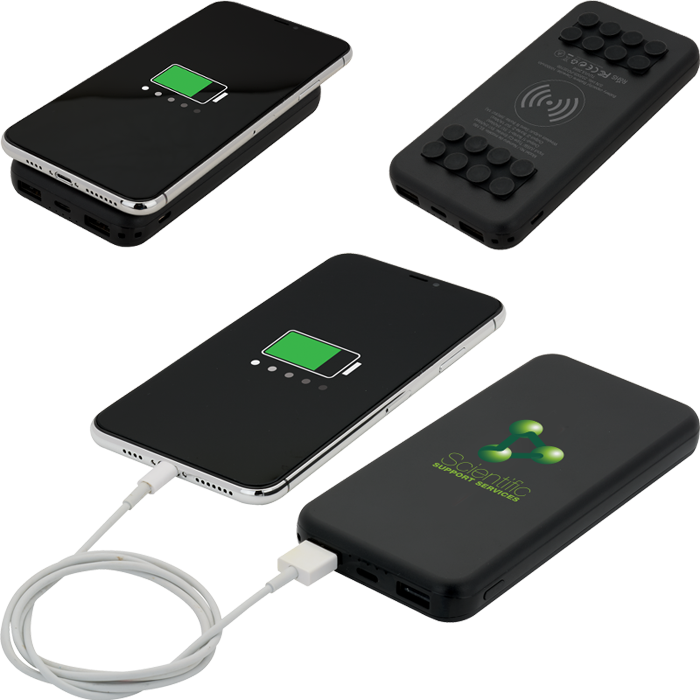 Chargeur Sans Fil Octo Grip 10,000 mAh - EL189 Black