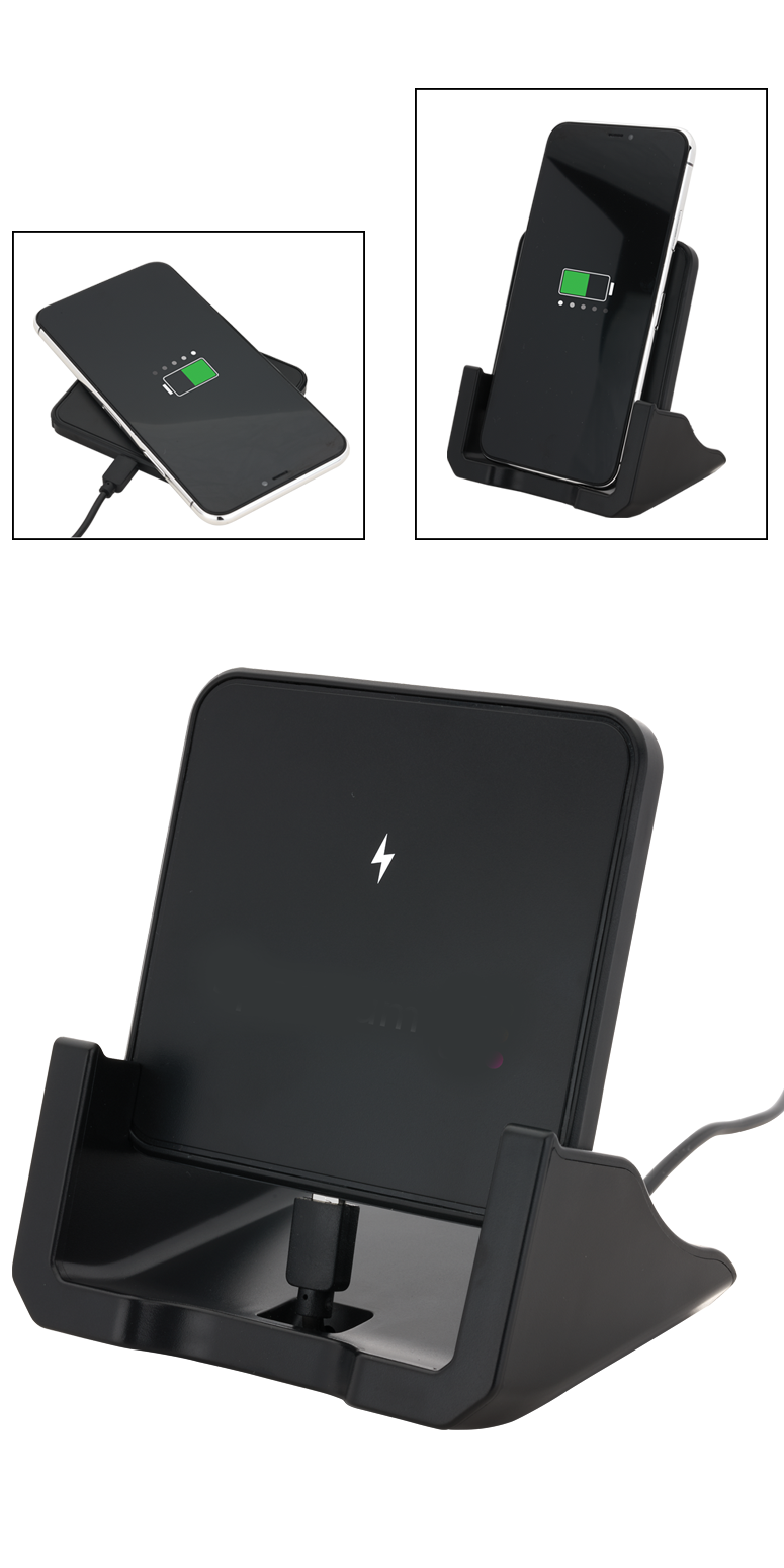 EL197-WRLS Chrg Pad/Hol Black