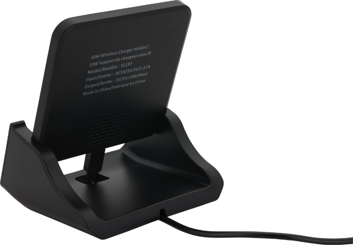 EL197-WRLS Chrg Pad/Hol Black