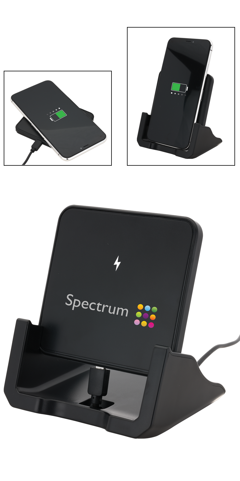 EL197-WRLS Chrg Pad/Hol Black