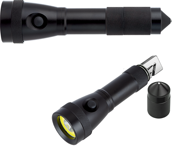 Lampe de poche 5-en-1 Assist Rescue (DEL/COB) - FL182 Black