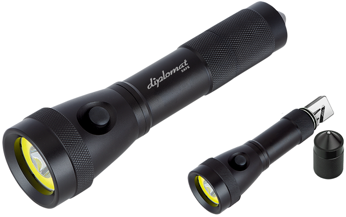 Lampe de poche 5-en-1 Assist Rescue (DEL/COB) - FL182 Black