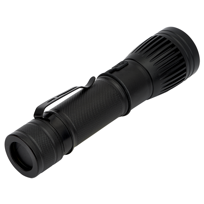 Lampe de poche rechargeable à DEL/COB Channel - FL183 Black