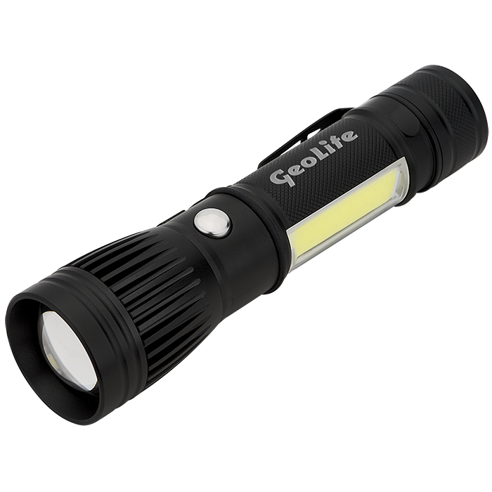 Lampe de poche rechargeable à DEL/COB Channel - FL183 Black