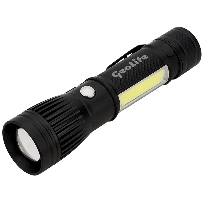 Lampe de poche rechargeable à DEL/COB Channel - FL183 black