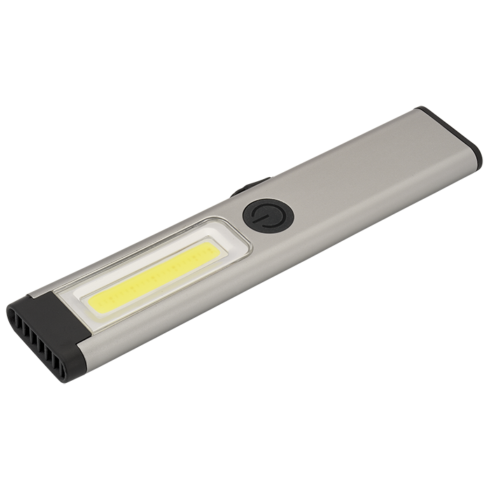 Lampe de travail à COB rechargeable Slimline - FL192 Silver