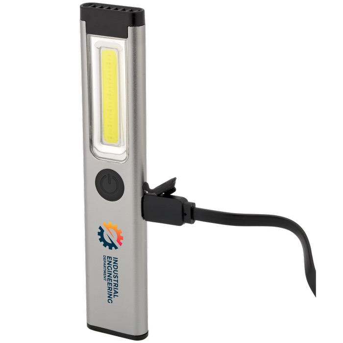 Lampe de travail à COB rechargeable Slimline - FL192 Silver