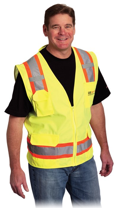Class 2 Vest 6 Pocket - HV02 lime yellow