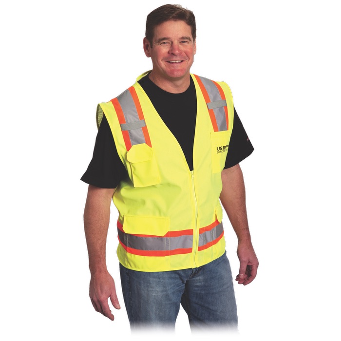 Class 2 Vest 6 Pocket - HV02 lime yellow