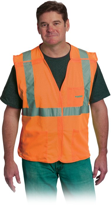 Veste Détachable à Mailles, 3 Poches - HV07 orange