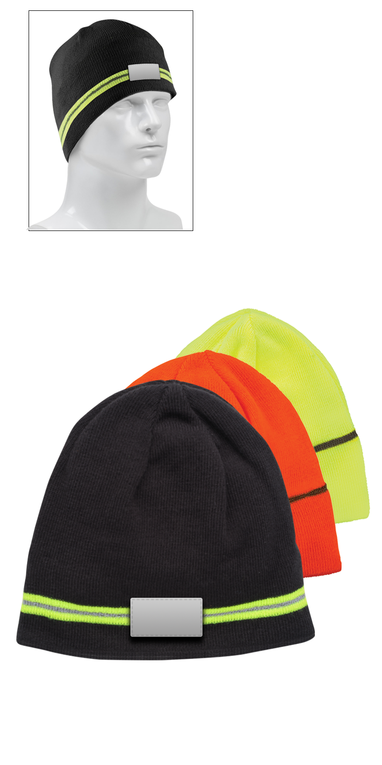 Tuque Avec Bande Réfléchissante - HV100 Black