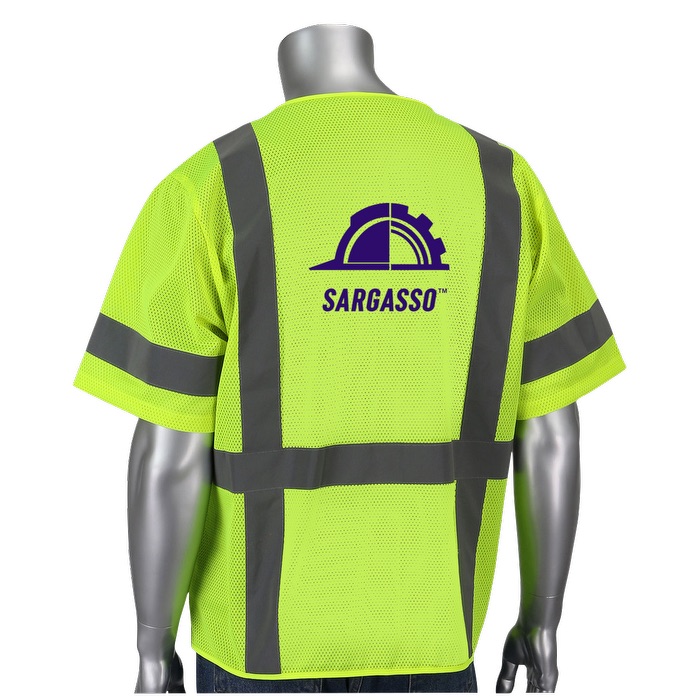 Veste à 5 poches à bord avant noir - Niveau 3 - HV13 Yellow