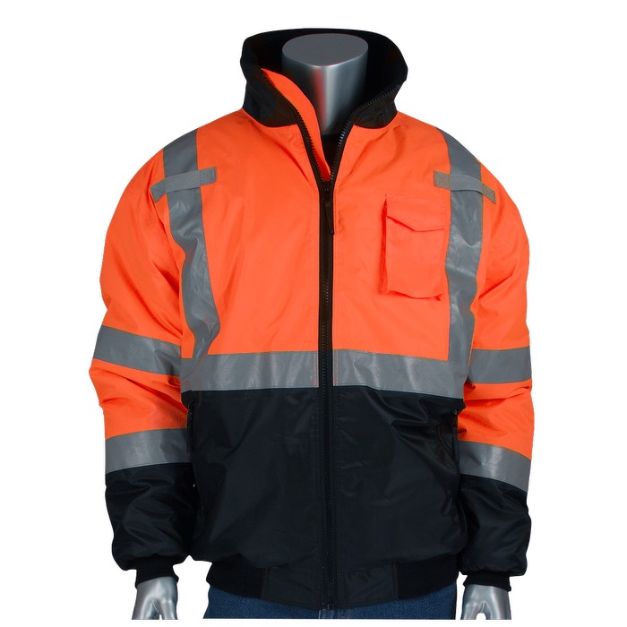 Blouson d’aviateur économique à bord noir - HV45 Yellow